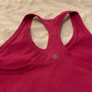 Lululemon hot pink fitted tank